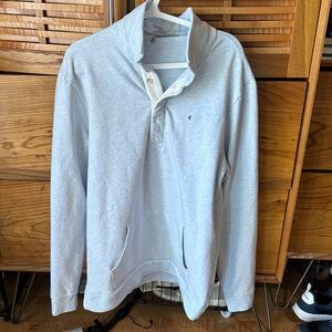 Criquet Heather Blue Collared Sweatshirt